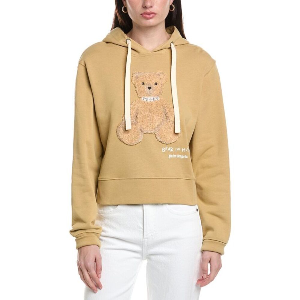 Palm Angels Womens  Hooded Sweatshirt, Brown